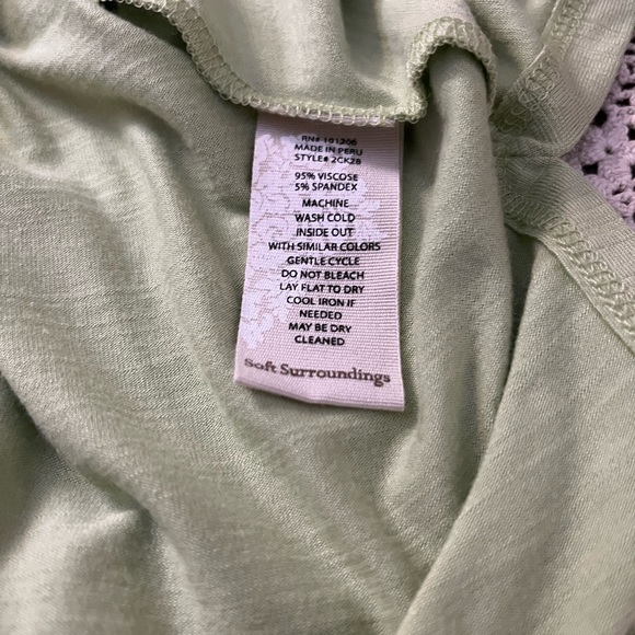 Soft Surroundings Blouse Size Medium Color light green - Picture 4 of 11